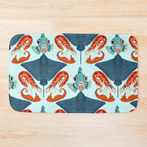 Item preview, Ocean Life Coastal Pattern Collection | Seahorses, Stingrays, Tropical Fish & Shrimp | Nautical Marine Surface Pattern Designs designed and sold by VirtuallyCreativ .