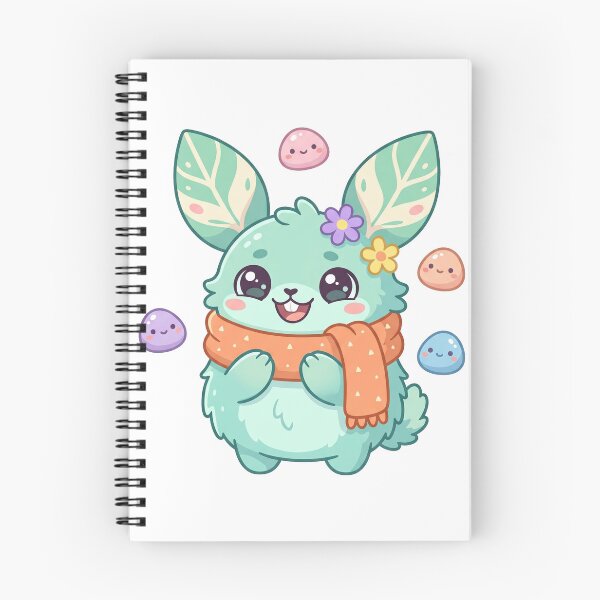 Item preview, Minty Bunny Blossom – Cute Kawaii Spring Rabbit Sticker designed and sold by CuteRage.