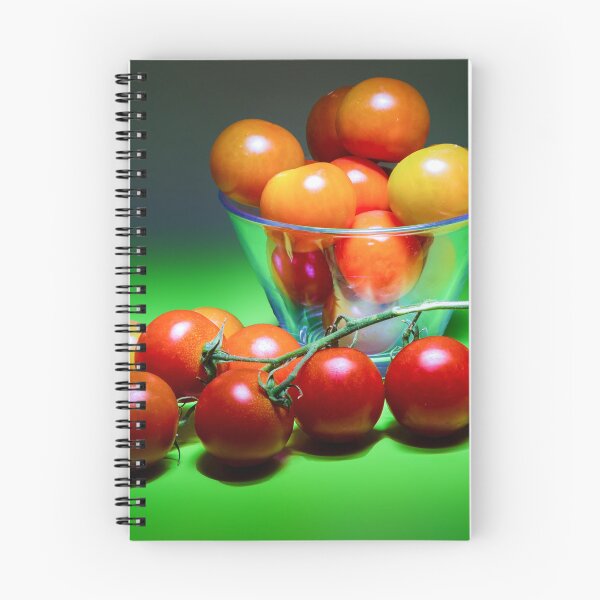 Item preview, Bright Cherry Tomatoes In A Glass Bowl On Vibrant Green Background, Fresh Produce Still Life designed and sold by Nmallia.