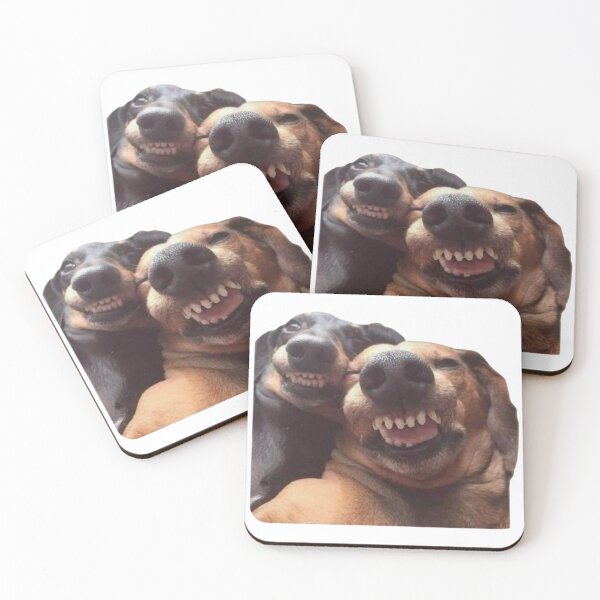 Item preview, Happy Smiling Dogs Together – Cute Pet Lover Sticker designed and sold by Mustangana.