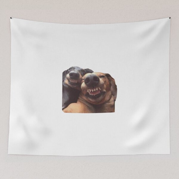 Item preview, Happy Smiling Dogs Together – Cute Pet Lover Sticker designed and sold by Mustangana.