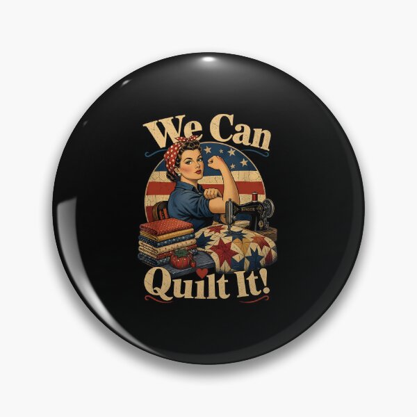 Item preview, We Can Quilt It Quilting Sewing Machine Patriotic Craft 4th of July designed and sold by Glow-Paw-Studio.