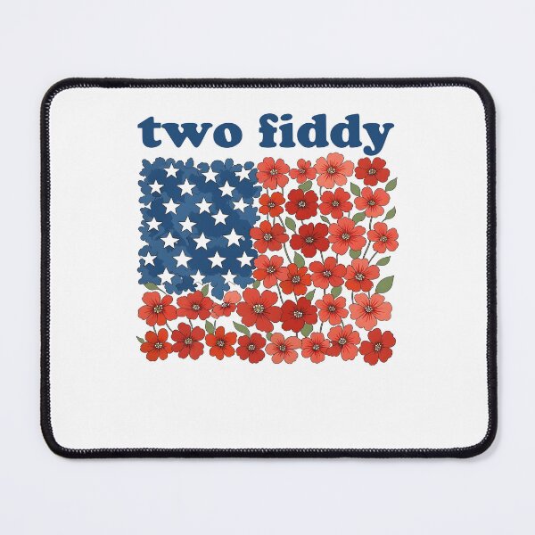 Item preview, Two Fiddy Floral American Flag Funny Patriot Meme designed and sold by Glow-Paw-Studio.