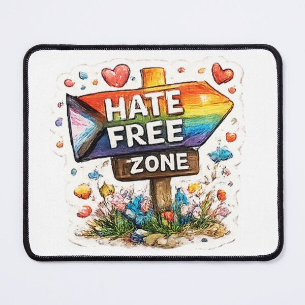 Item preview, Hate Free Zone Progress Pride designed and sold by Pixanova.