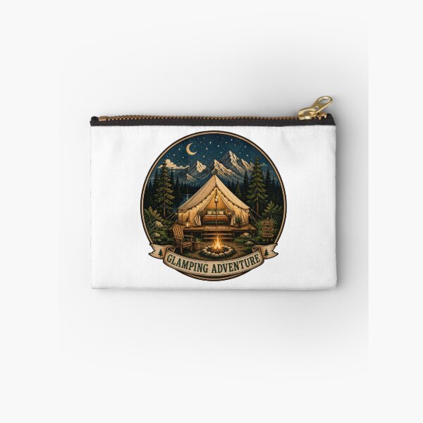 Item preview, T-Shirt - Wall Art - Glamping Adventure — Cozy Wilderness Camp Under the Stars designed and sold by ForeverPrintsOK.