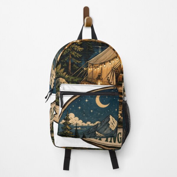Item preview, T-Shirt - Wall Art - Glamping Adventure — Cozy Wilderness Camp Under the Stars designed and sold by ForeverPrintsOK.