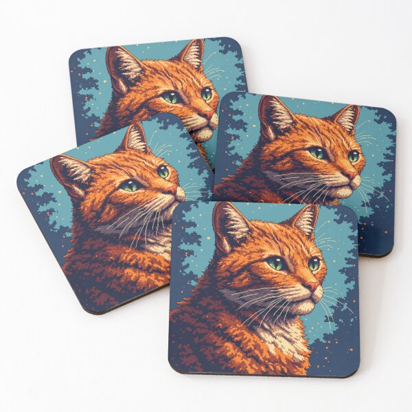 Item preview, Retro Pixel Art Orange Cat T-Shirt designed and sold by thepixelcloset.
