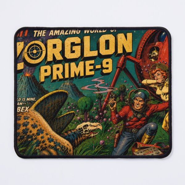 Item preview, Sci-Fi Travel Poster Retro Alien Adventure for Space Exploration Fans designed and sold by RickE.