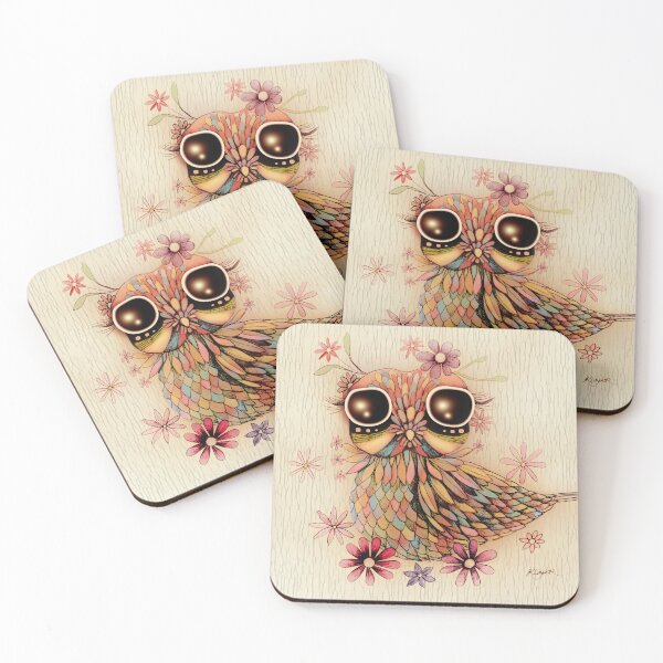 Item preview, Whimsical Floral Owl Boho Cottagecore designed and sold by Karin Taylor.