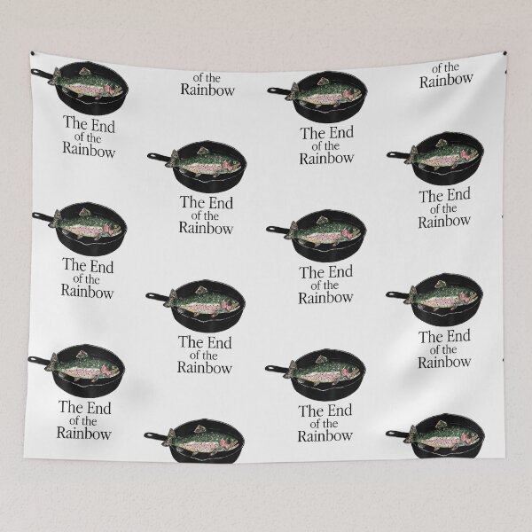 Item preview, The End of the Rainbow Funny Trout Fishing Parody designed and sold by Glow-Paw-Studio.