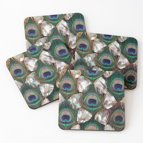 Item preview, Iridescent Peacock Feather Seamless Pattern designed and sold by IntelliMindDesigns.