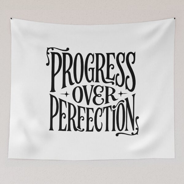 Item preview, Progress over Perfection Mental Health Quote designed and sold by Love Between Pages.