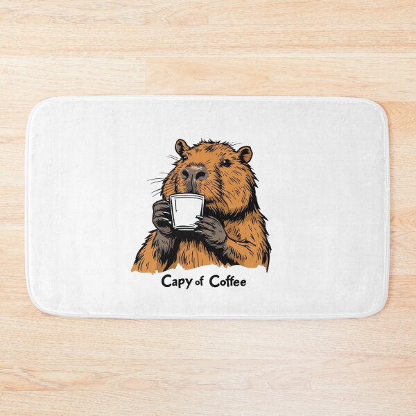 Item preview, Capy of Coffee Retro Illustration designed and sold by thepixelcloset.