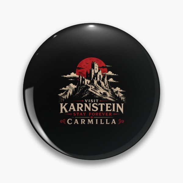 Item preview, Visit Karnstein Stay Forever Carmilla Vintage Travel Poster Gothic Castle designed and sold by Fenay Designs.