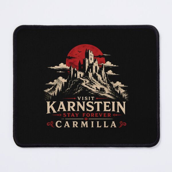 Item preview, Visit Karnstein Stay Forever Carmilla Vintage Travel Poster Gothic Castle designed and sold by Fenay Designs.