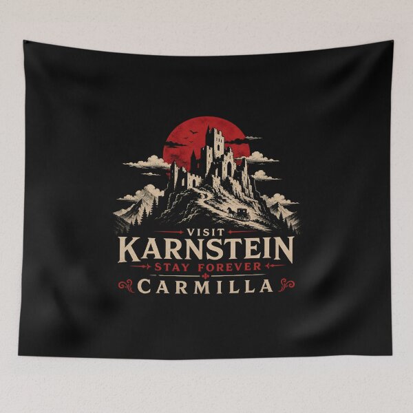 Item preview, Visit Karnstein Stay Forever Carmilla Vintage Travel Poster Gothic Castle designed and sold by Fenay Designs.
