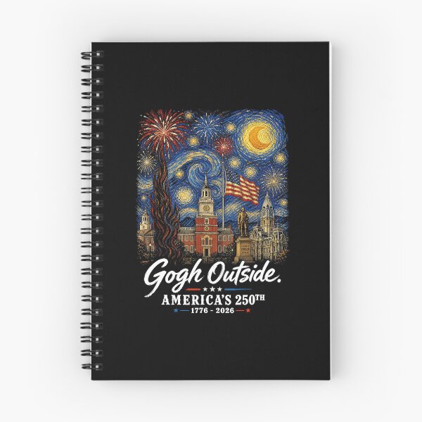Item preview, Gogh Outside America’s 250th 1776 2026 Independence Day Starry Night Patriotic Art designed and sold by Glow-Paw-Studio.
