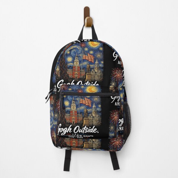 Item preview, Gogh Outside America’s 250th 1776 2026 Independence Day Starry Night Patriotic Art designed and sold by Glow-Paw-Studio.