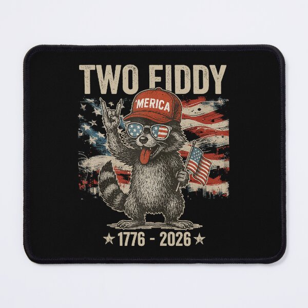 Item preview, Vintage Raccoon Two Fiddy 1776 2026 250 Year American Anniversary designed and sold by Glow-Paw-Studio.