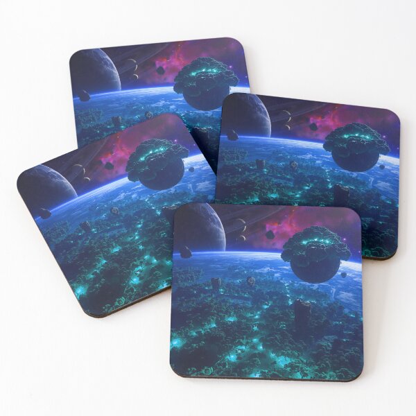 Item preview, Cosmic Bioluminescent Forest Alien Planet Landscape designed and sold by Luminous Wilds.