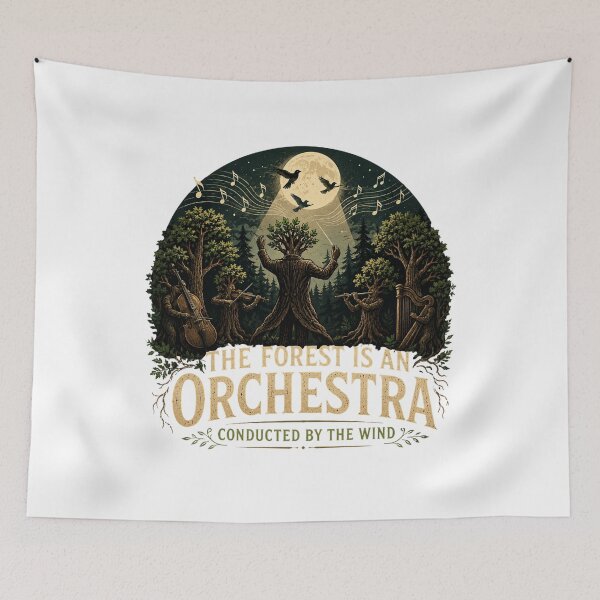 Item preview, The Forest is an Orchestra | Tree Musicians Art designed and sold by NatureHarmony16.