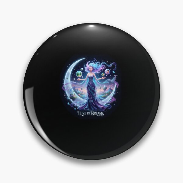 Item preview, I Live In Dreams Celestial Moon Goddess Fantasy Art designed and sold by Glow-Paw-Studio.