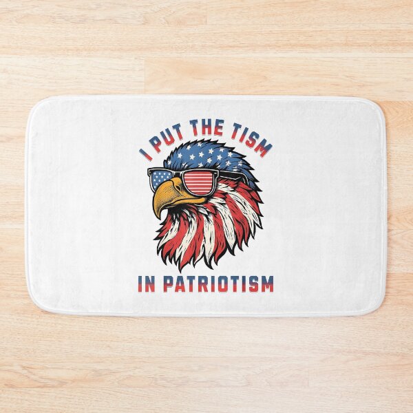 Item preview, I Put The Tism In Patriotism Funny Eagle USA Sunglasses 4th Of July Design designed and sold by Glow-Paw-Studio.