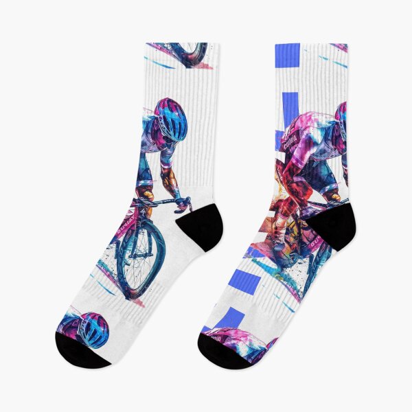 Item preview, Colorful Cyclist Ride Artwork – Dynamic Cycling Illustration designed and sold by PlumPrint.