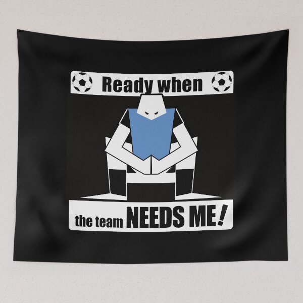 Item preview, Soccer Bench Player Silhouette — Never Stop Believing(WHITE) designed and sold by R-T-Gracie.