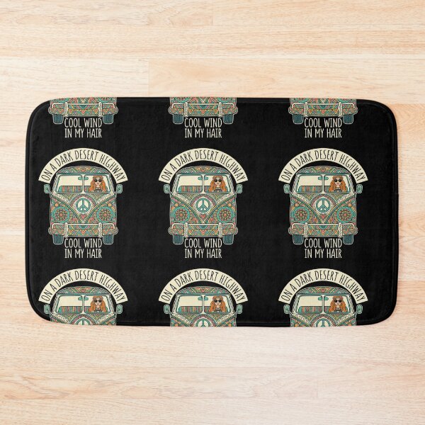 Item preview, On A Dark Desert Highway - Vintage Retro Hippie Camper Van designed and sold by Trendymindvibes.