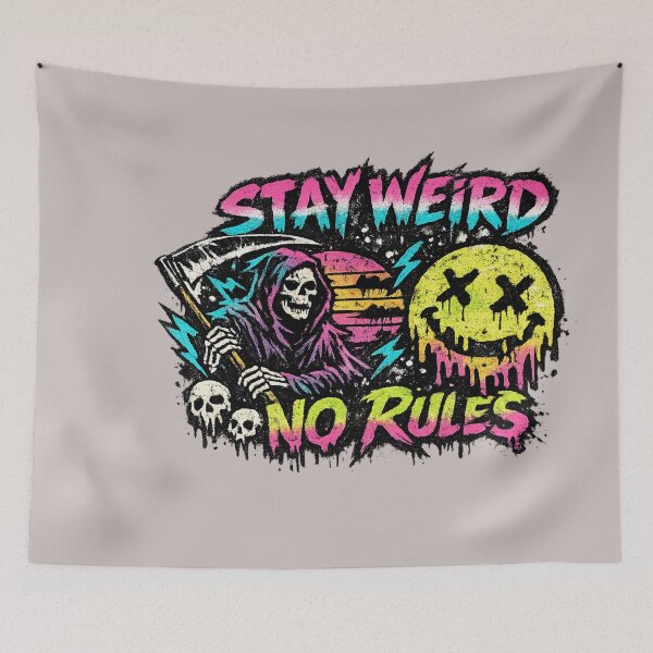 Item preview, Stay Weird No Rules Acid Wash Retro Grunge Graphic designed and sold by aminomen.
