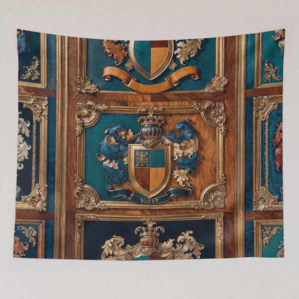 Item preview, Medieval Royal Heraldic Shield Pattern designed and sold by IntelliMindDesigns.