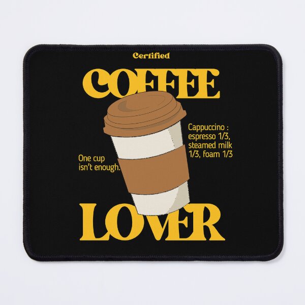 Item preview, Certified Coffee Lover Aesthetic Typography For Dark Color designed and sold by SimplyDraftShop.