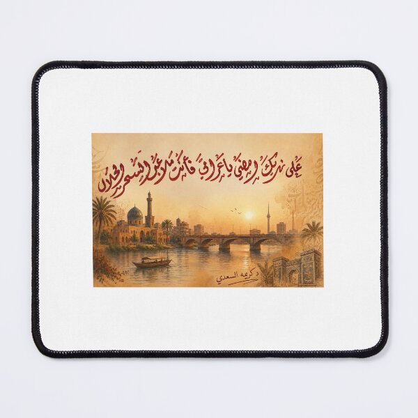 Item preview, Baghdad Poetry Calligraphy by Dr. Kareema Alsaady. designed and sold by LumivaraGallery.