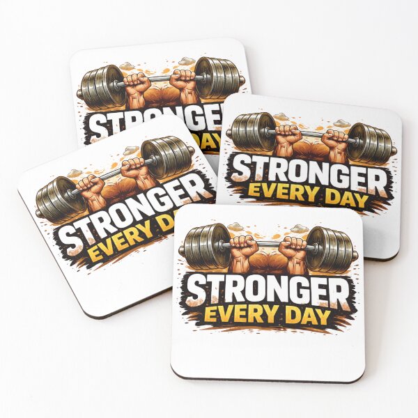 Item preview, Stronger Every Day – Funny GYM Shirt, Unique Graphic Tee, Gift Idea designed and sold by Hanno0.