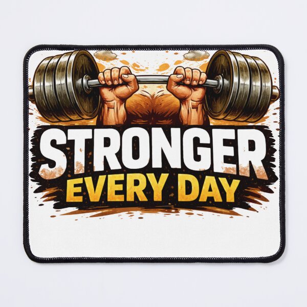 Item preview, Stronger Every Day – Funny GYM Shirt, Unique Graphic Tee, Gift Idea designed and sold by Hanno0.