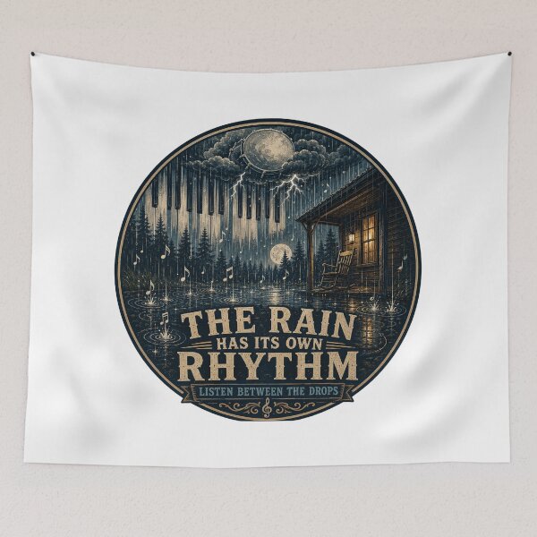 Item preview, The Rain Has Its Own Rhythm | Rain Music Art designed and sold by NatureHarmony16.