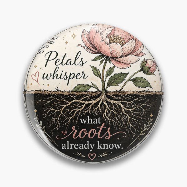Item preview, Petals Whisper What Roots Already Know - Elegant Flower Botanical Sticker designed and sold by Scro-Ciob-Shop.