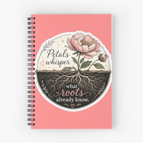 Item preview, Petals Whisper What Roots Already Know - Elegant Flower Botanical Sticker designed and sold by Scro-Ciob-Shop.