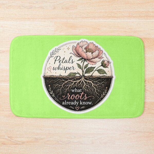 Item preview, Petals Whisper What Roots Already Know - Elegant Flower Botanical Sticker designed and sold by Scro-Ciob-Shop.