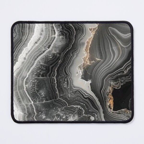 Item preview, Luxury Black and Grey Agate Marble Abstract Stone Texture Pattern designed and sold by LYAN-STORE.