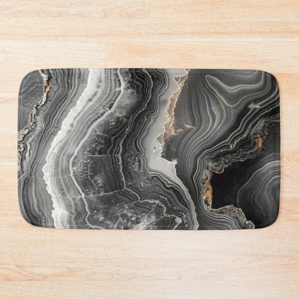 Item preview, Luxury Black and Grey Agate Marble Abstract Stone Texture Pattern designed and sold by LYAN-STORE.