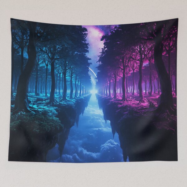 Item preview, Ethereal Skyroot Galaxy Fantasy Forest Landscape designed and sold by Luminous Wilds.