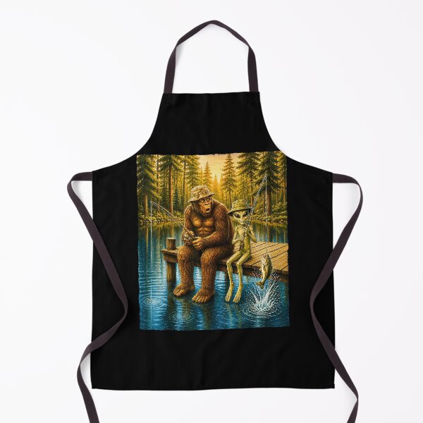 Item preview, Bigfoot And Alien Fishing Camping Adventure Lover designed and sold by Glow-Paw-Studio.