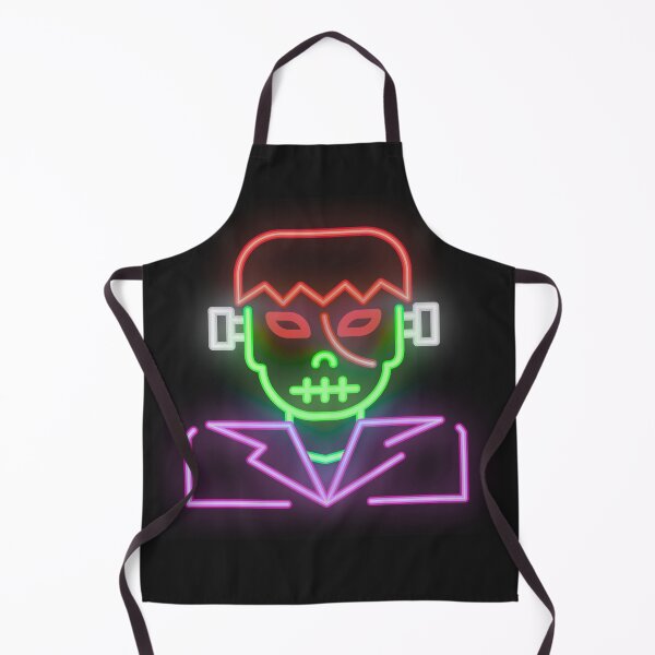 Item preview, Retro Neon Frankenstein Monster Face - Glowing Halloween Pop Art Sticker designed and sold by alalame.
