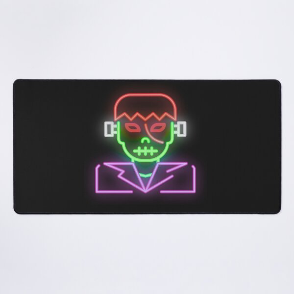 Item preview, Retro Neon Frankenstein Monster Face - Glowing Halloween Pop Art Sticker designed and sold by alalame.