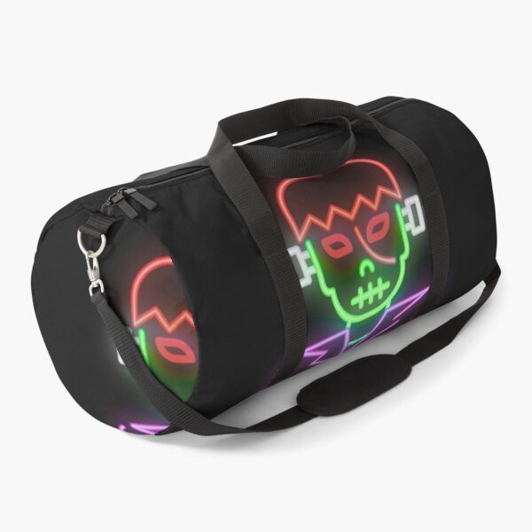 Item preview, Retro Neon Frankenstein Monster Face - Glowing Halloween Pop Art Sticker designed and sold by alalame.