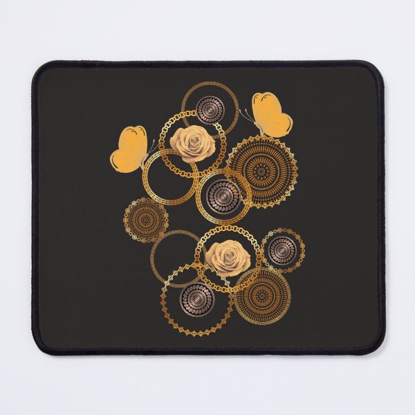 Item preview, Antique Gold Roses and Mandala Ornaments Vintage Glam Art designed and sold by PaniKulka.
