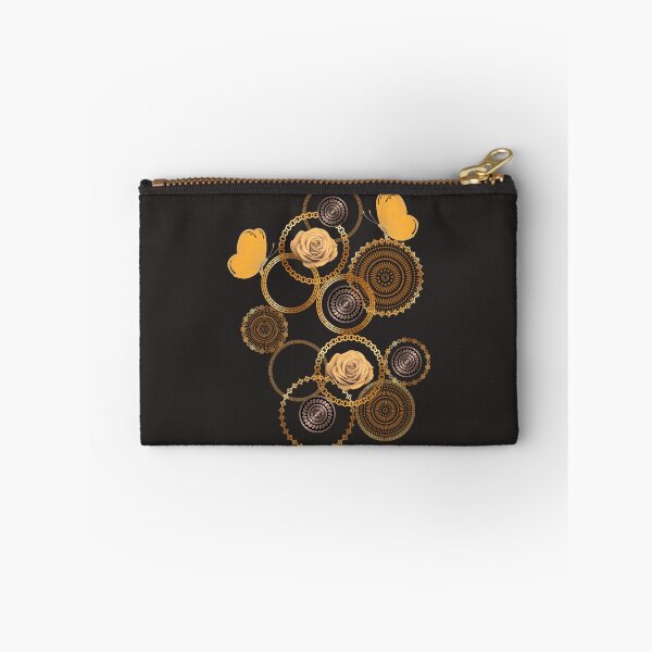 Item preview, Antique Gold Roses and Mandala Ornaments Vintage Glam Art designed and sold by PaniKulka.