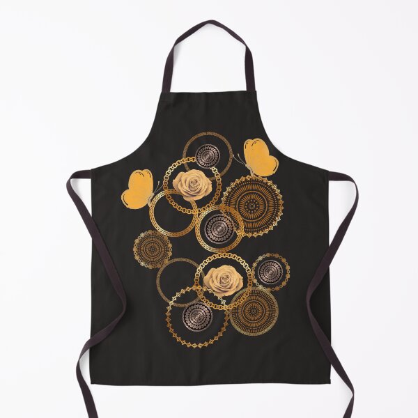 Item preview, Antique Gold Roses and Mandala Ornaments Vintage Glam Art designed and sold by PaniKulka.